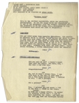Moe Howard's 8pp. Partial Script From ''Gents Without Cents'' -- The Popular ''Niagara Falls'' Vaudeville Scene, Later Edited by Moe, Including Changing Curly's Name to Curly Joe -- Very Good